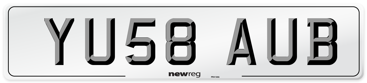 YU58 AUB Number Plate from New Reg
